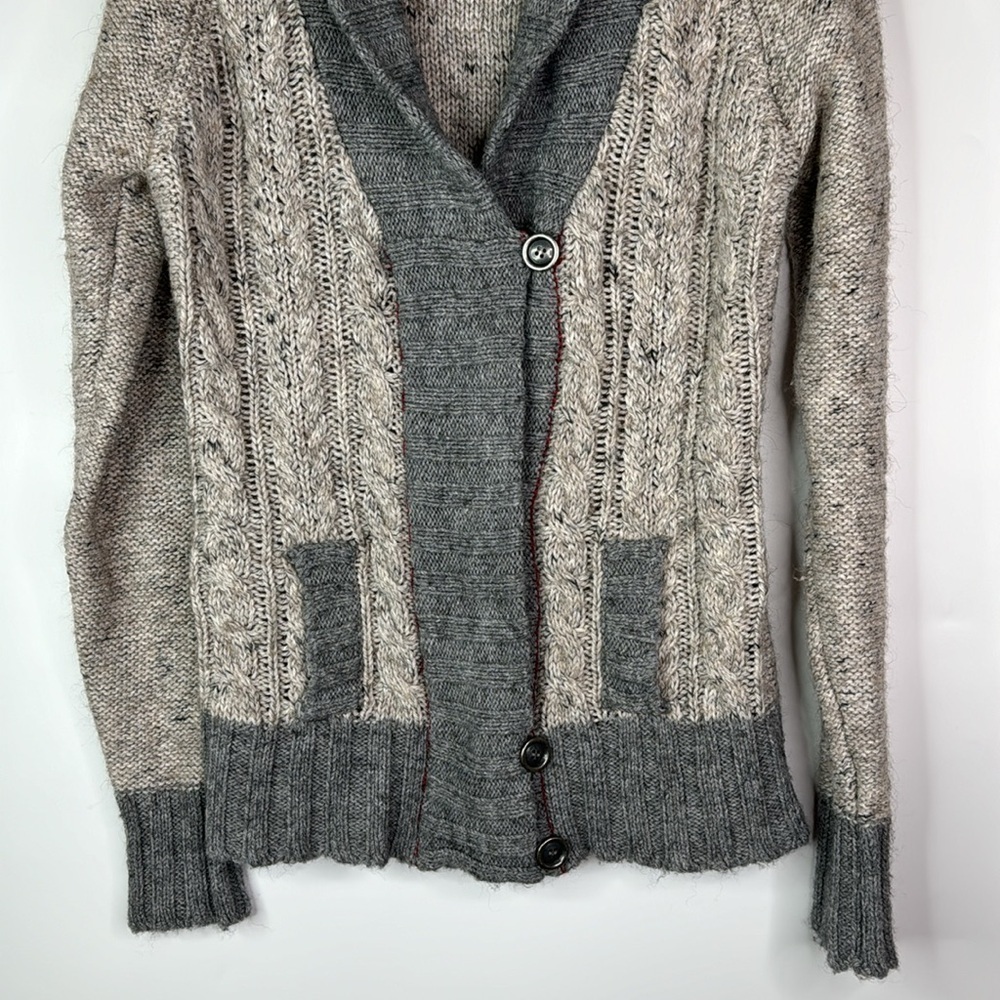 BKE Wool Blend Gray Cardigan Sweater Size Large - Picture 3 of 8